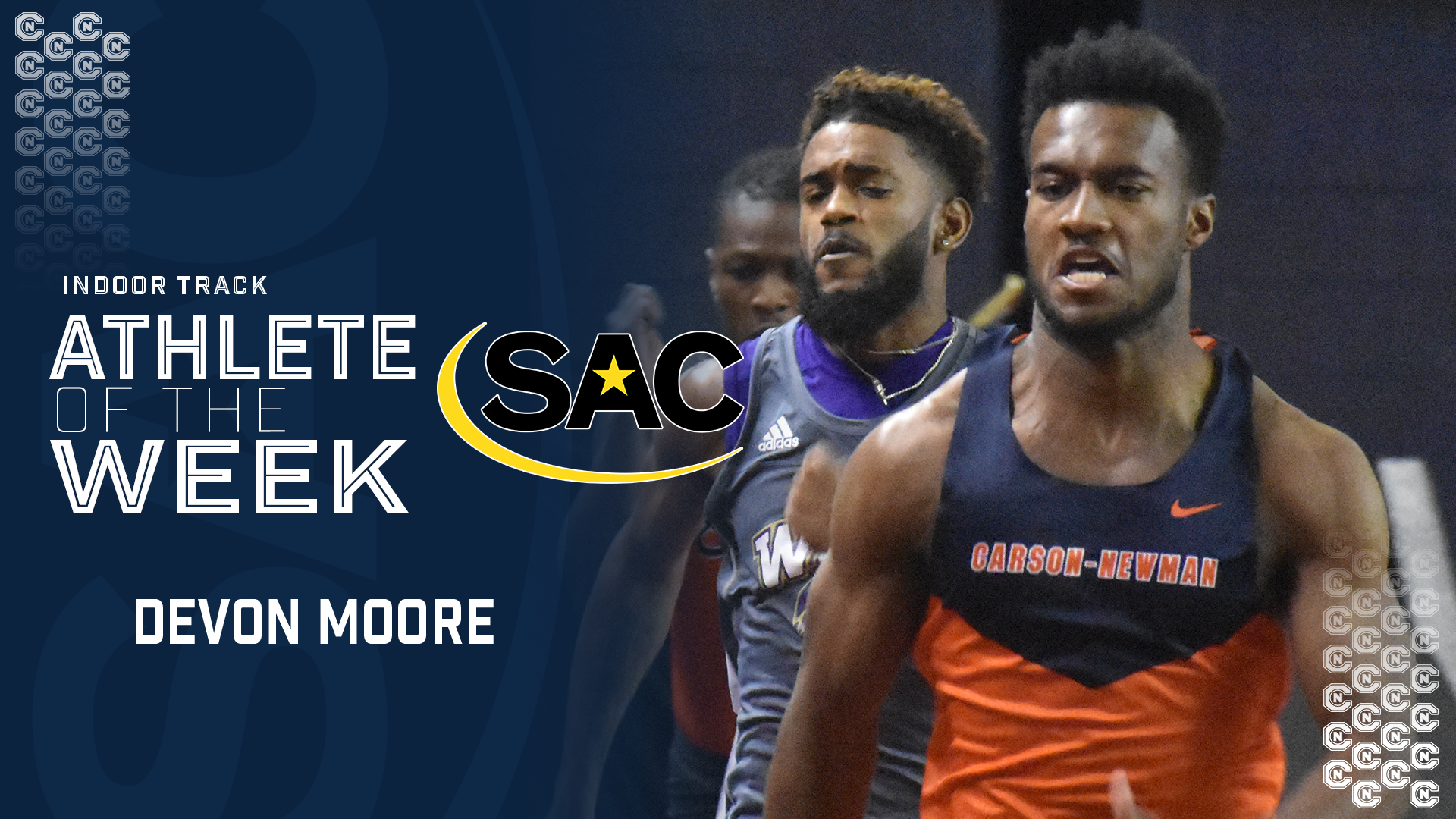 Moore, Oreva, Sweep Men's SAC Indoor Track & Field Athlete of the Week Awards