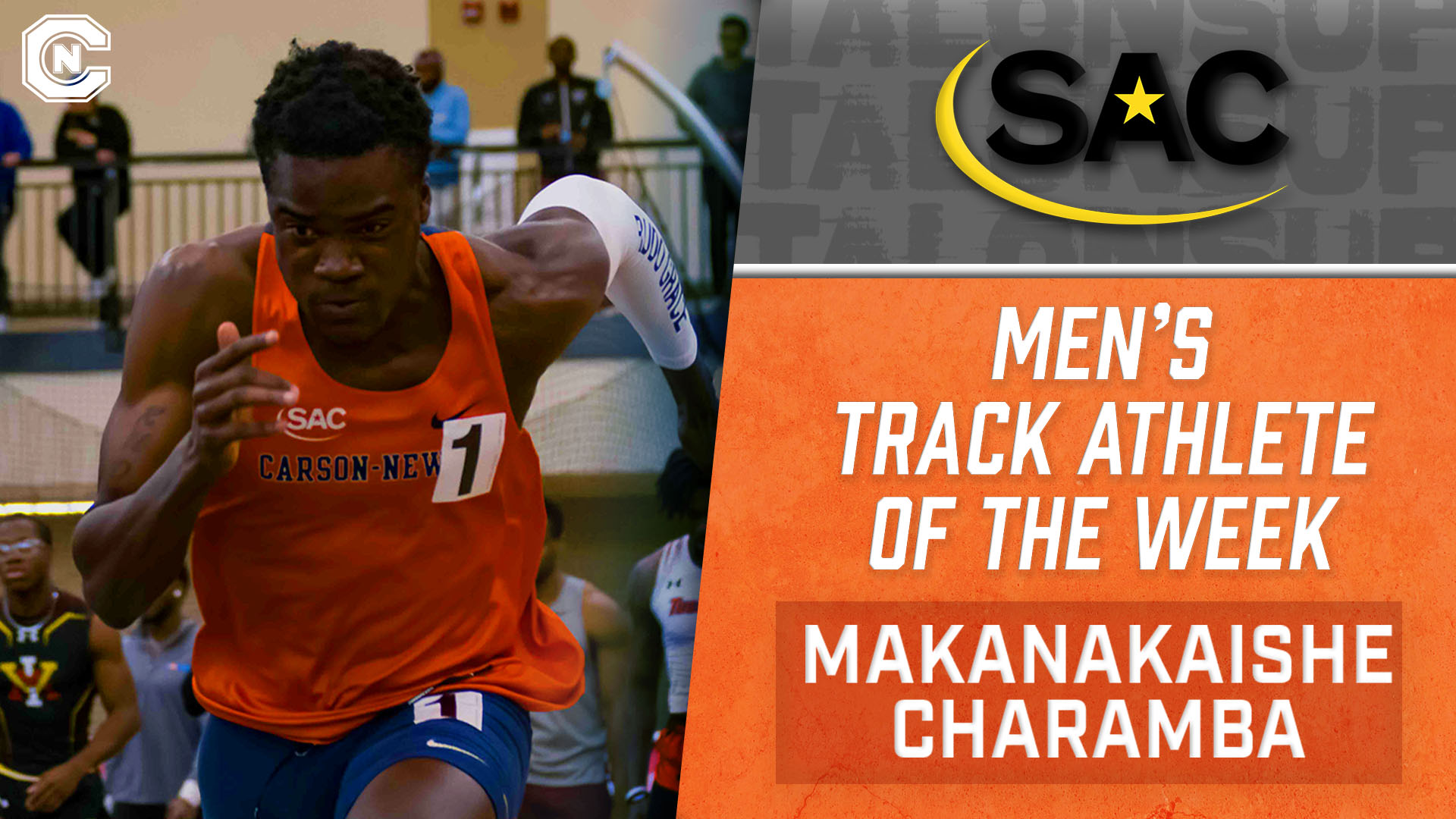 Charamba titled SAC Varsity Gems Men's Outdoor Track Athlete of the Week