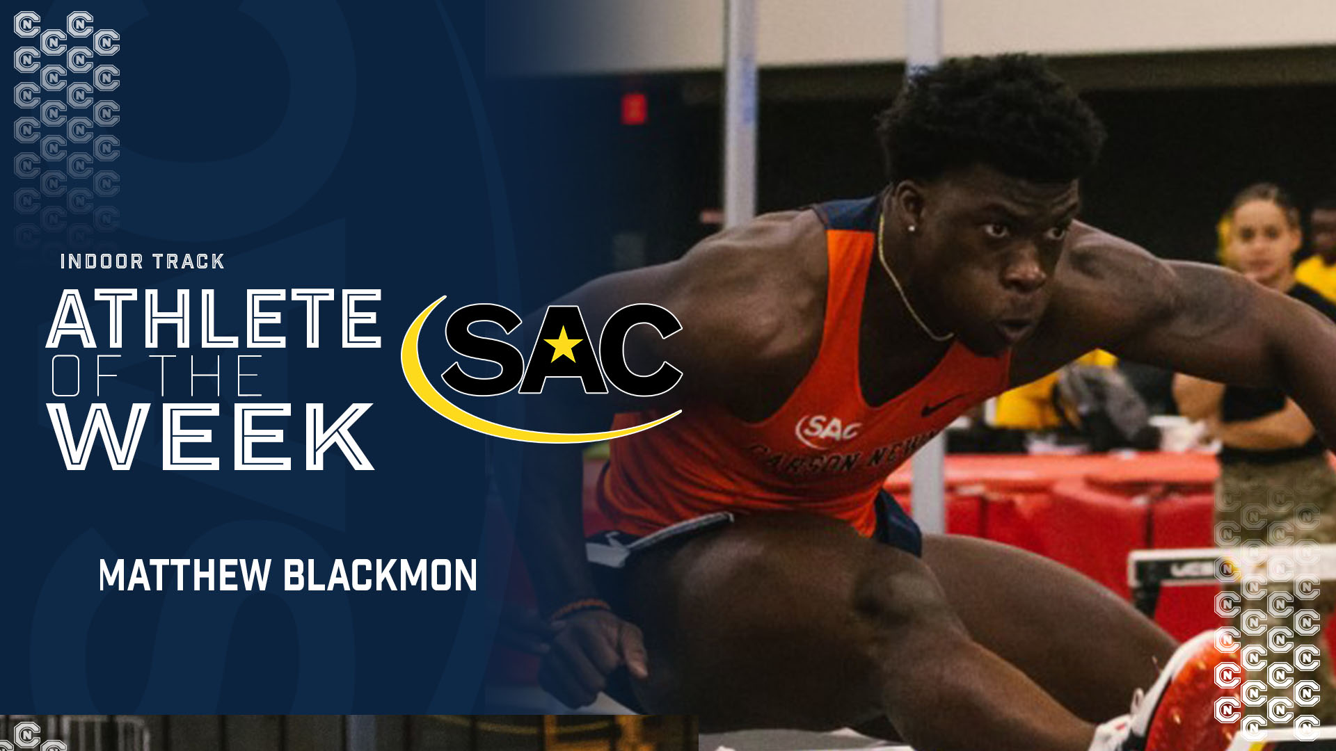 Blackmon named SAC Varsity Gems Men&rsquo;s Indoor Track Athlete of the Week