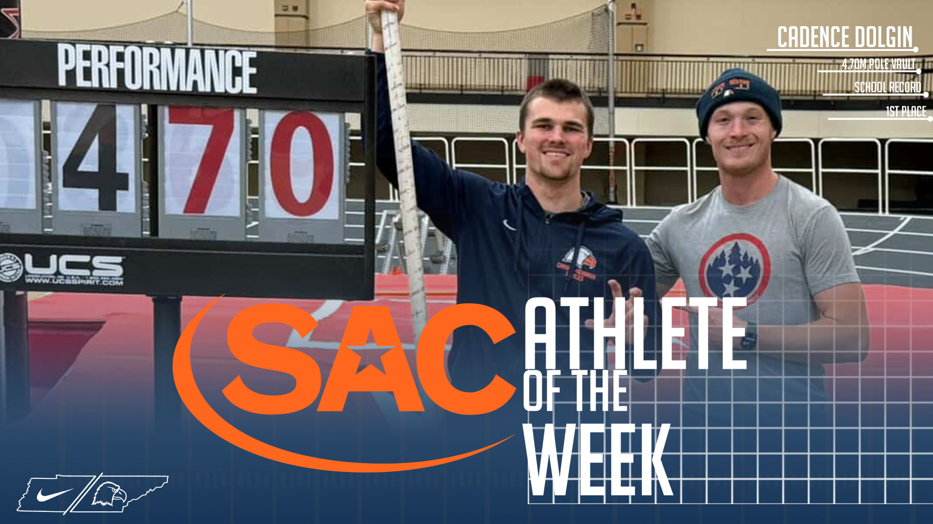 Dolgin tabbed SAC Men&rsquo;s Indoor Field Athlete of the Week