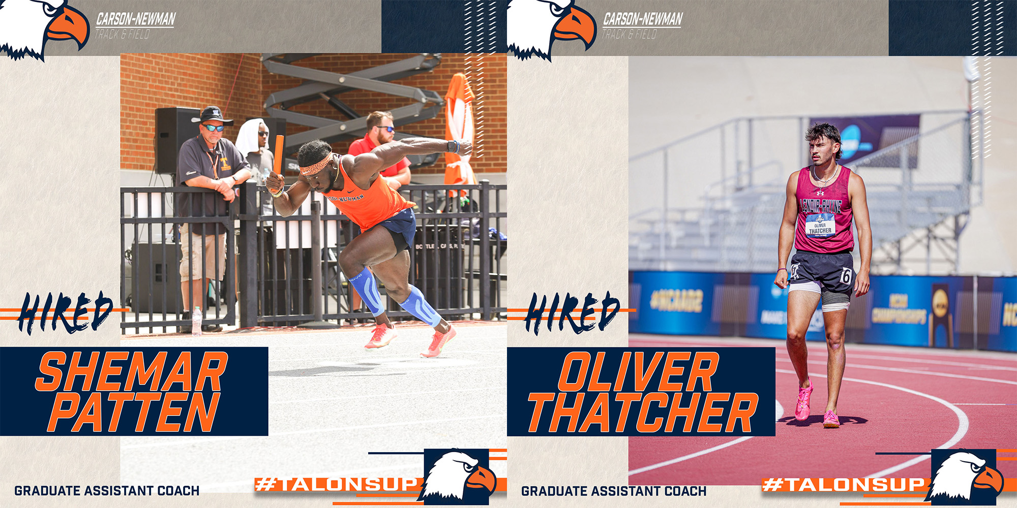 Shemar Patten and Oliver Thatcher join track & field coaching staff