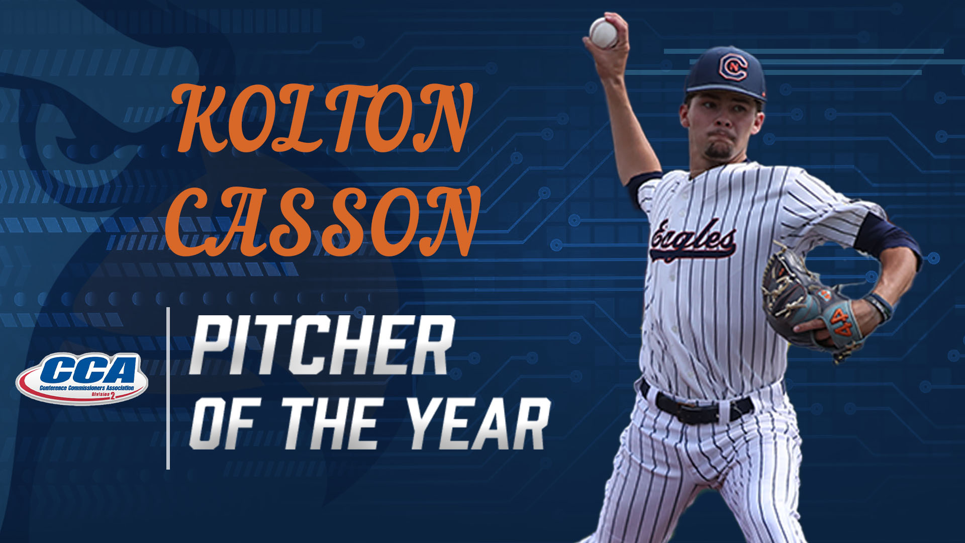 Casson named D2CCA Southeast Region Pitcher of the Year, Norris named second team all-region