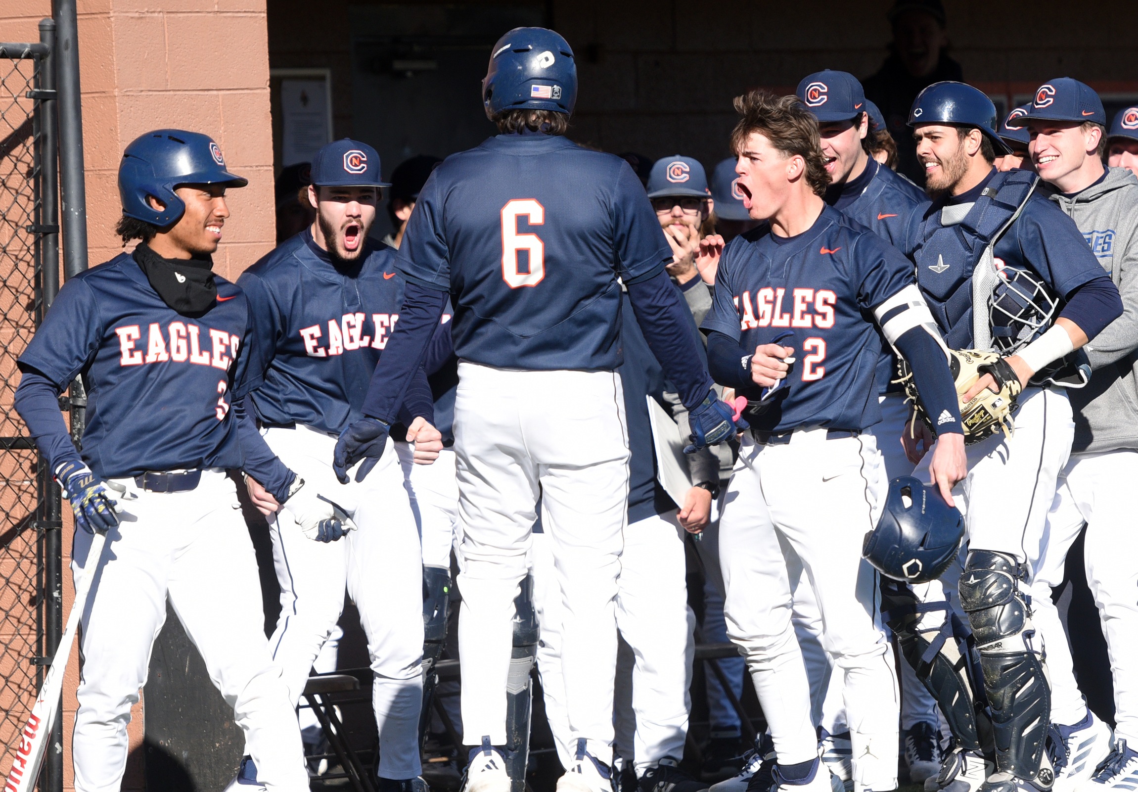 Eagles sweep doubleheader and series over Cedarville behind offensive outburst on Saturday