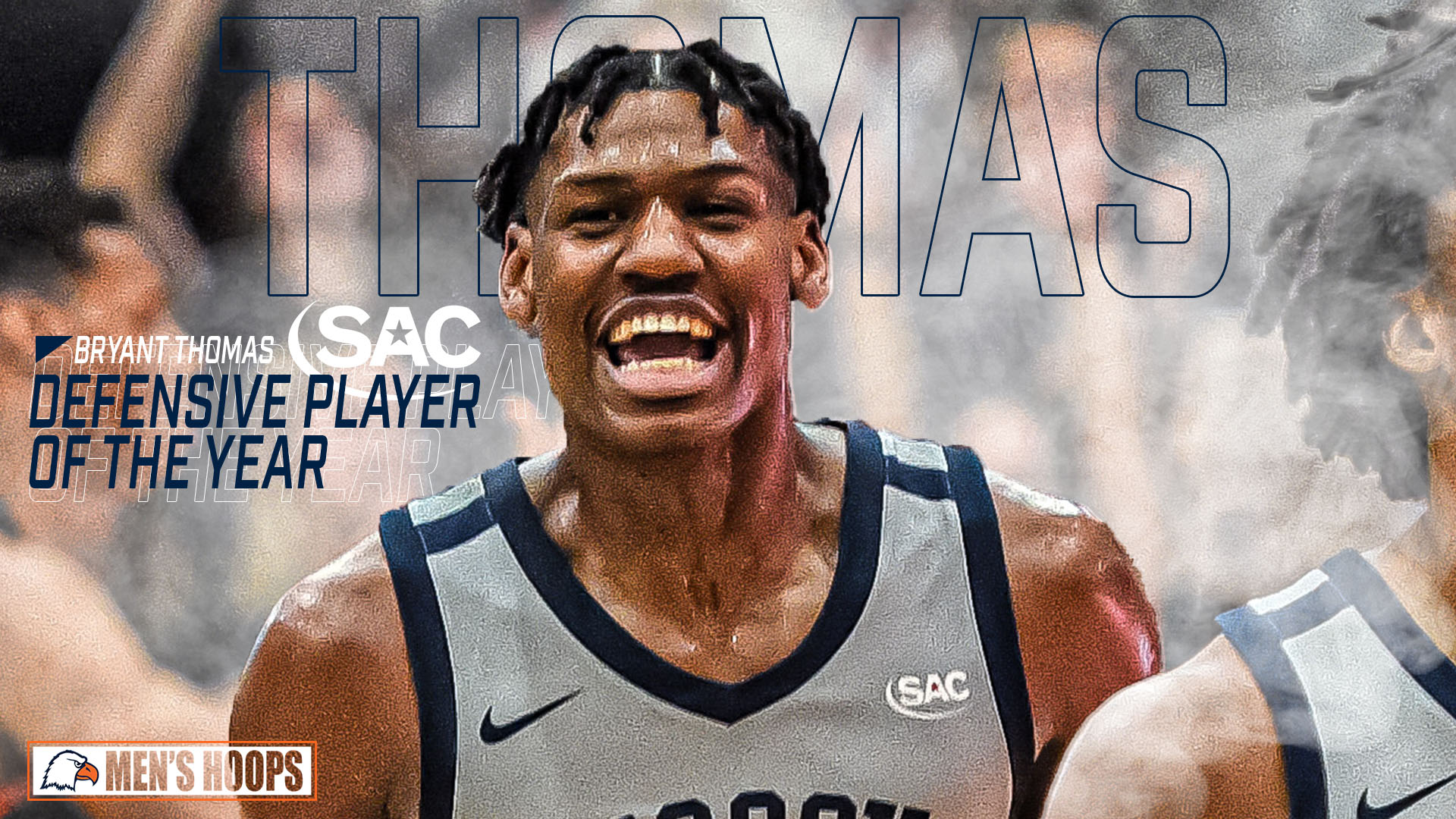 Thomas presented SAC Defensive Player of the Year honors