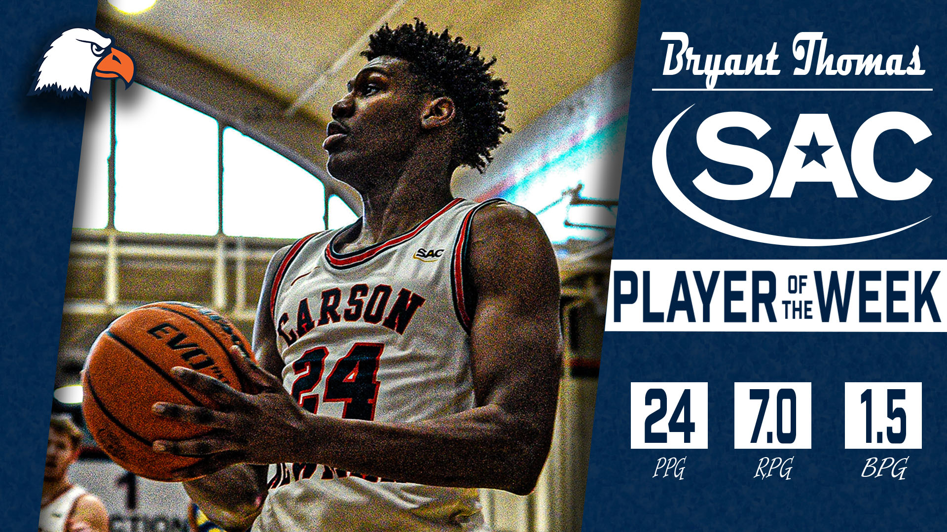 Thomas tabbed for SAC Player of the Week
