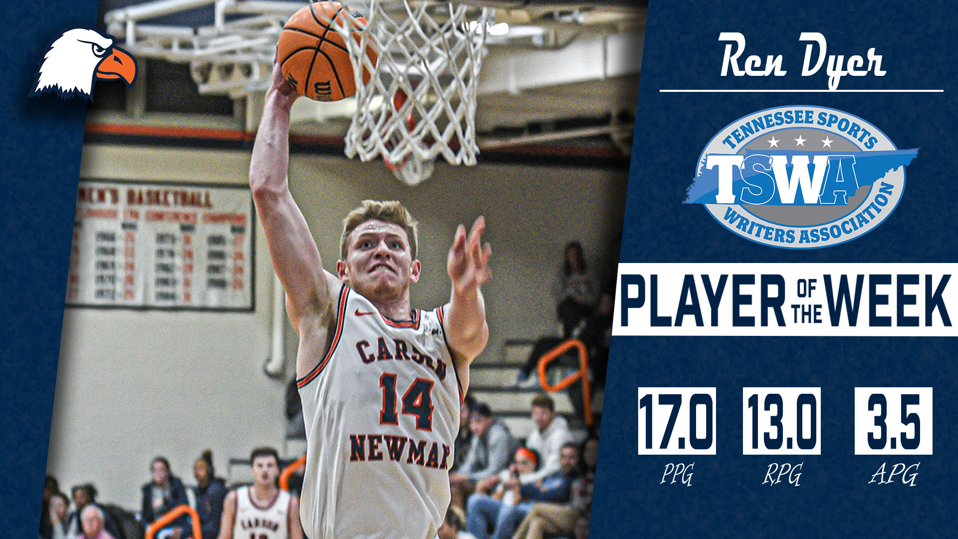 Dyer named TSWA State Player of the Week