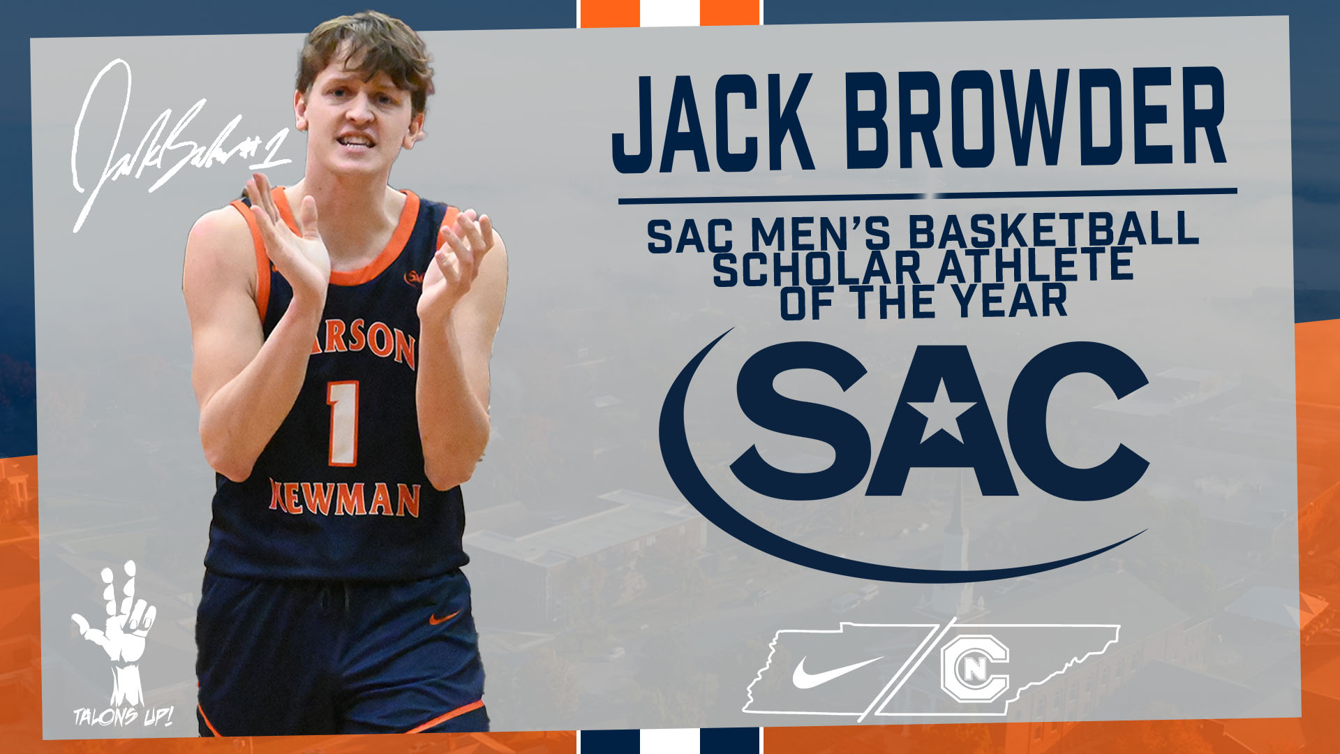 Browder repeats as SAC Men&rsquo;s Basketball Scholar Athlete of the Year