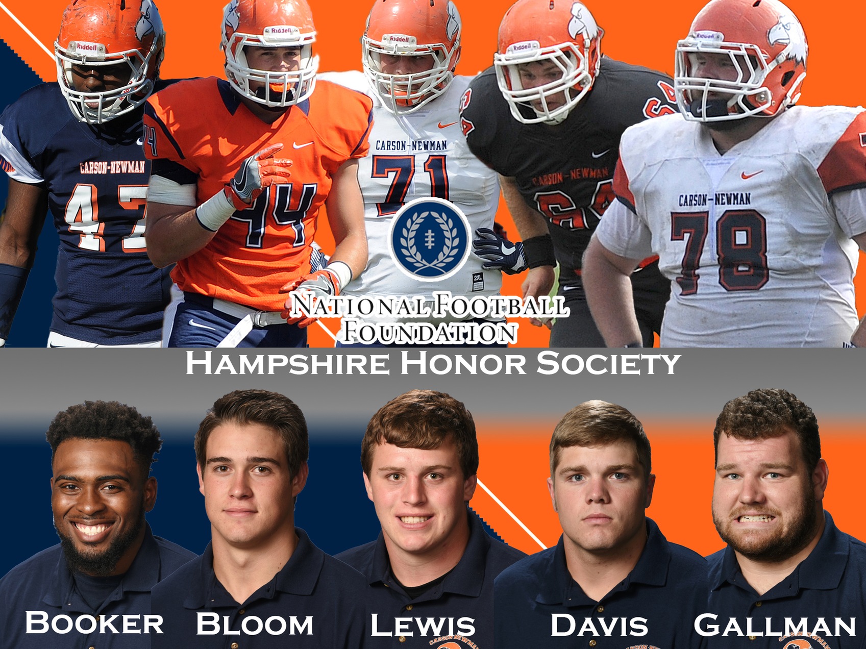 Five Eagles named to National Football Foundation&rsquo;s Hampshire Honor Society