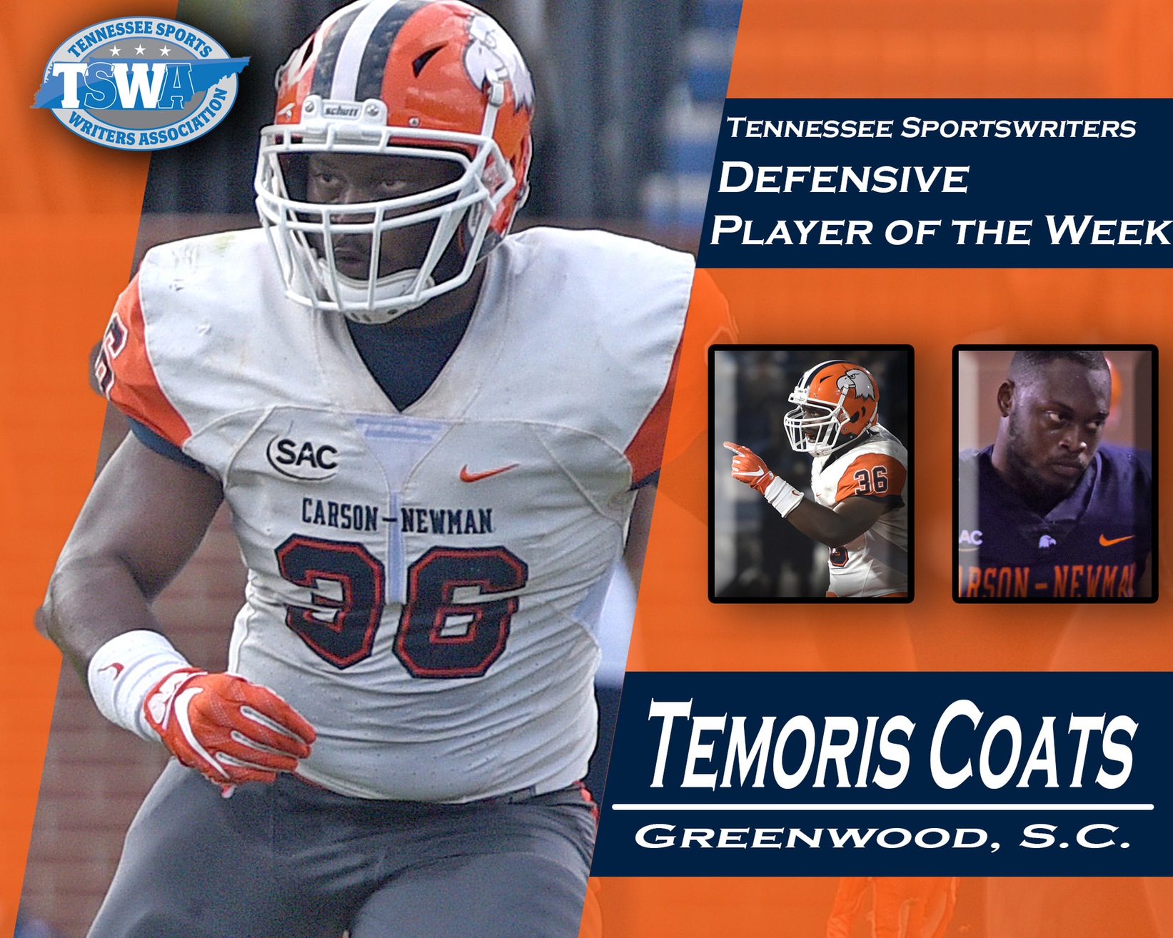 Coats cleans up again with fourth TSWA honor
