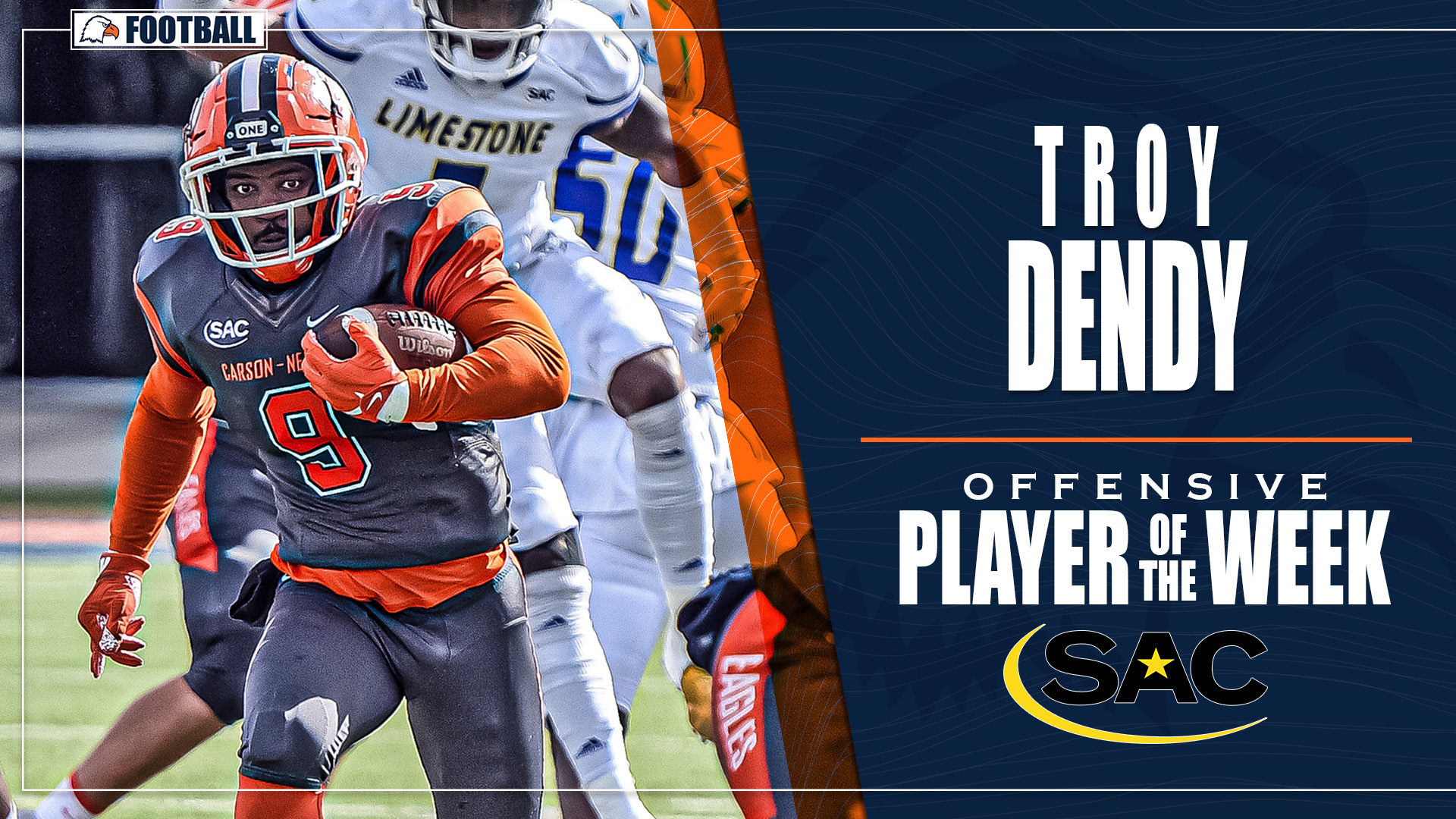 Dendy nabs SAC AstroTurf Offensive Player of the Week honors