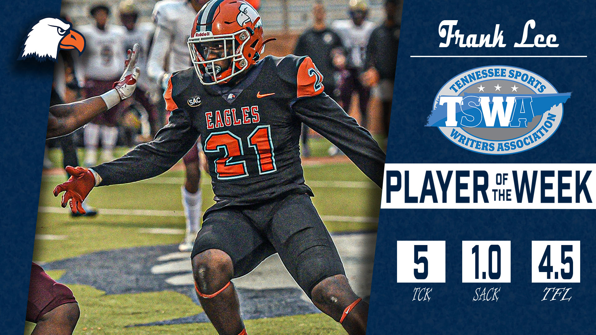 Lee nabs TSWA Defensive Player of the Week honors