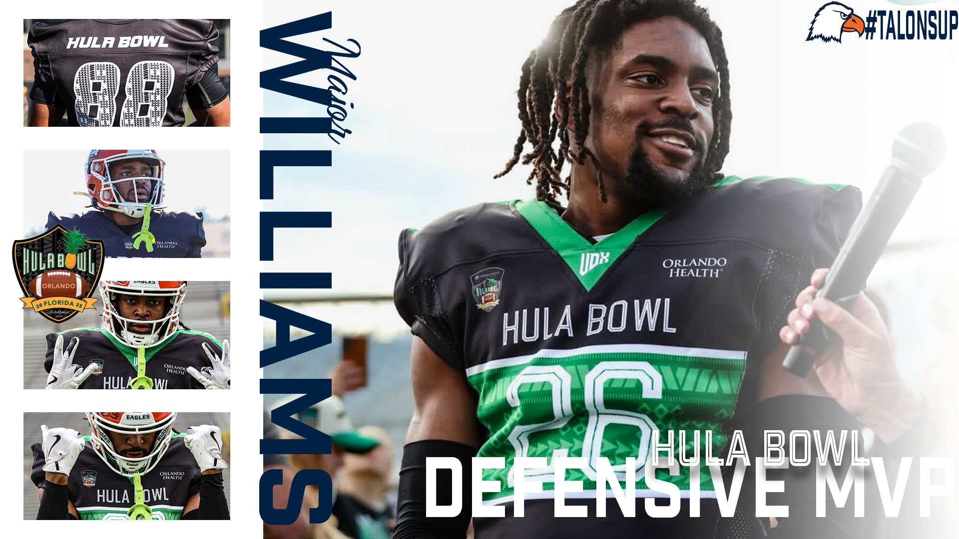 Williams earns defensive MVP honors at Hula Bowl