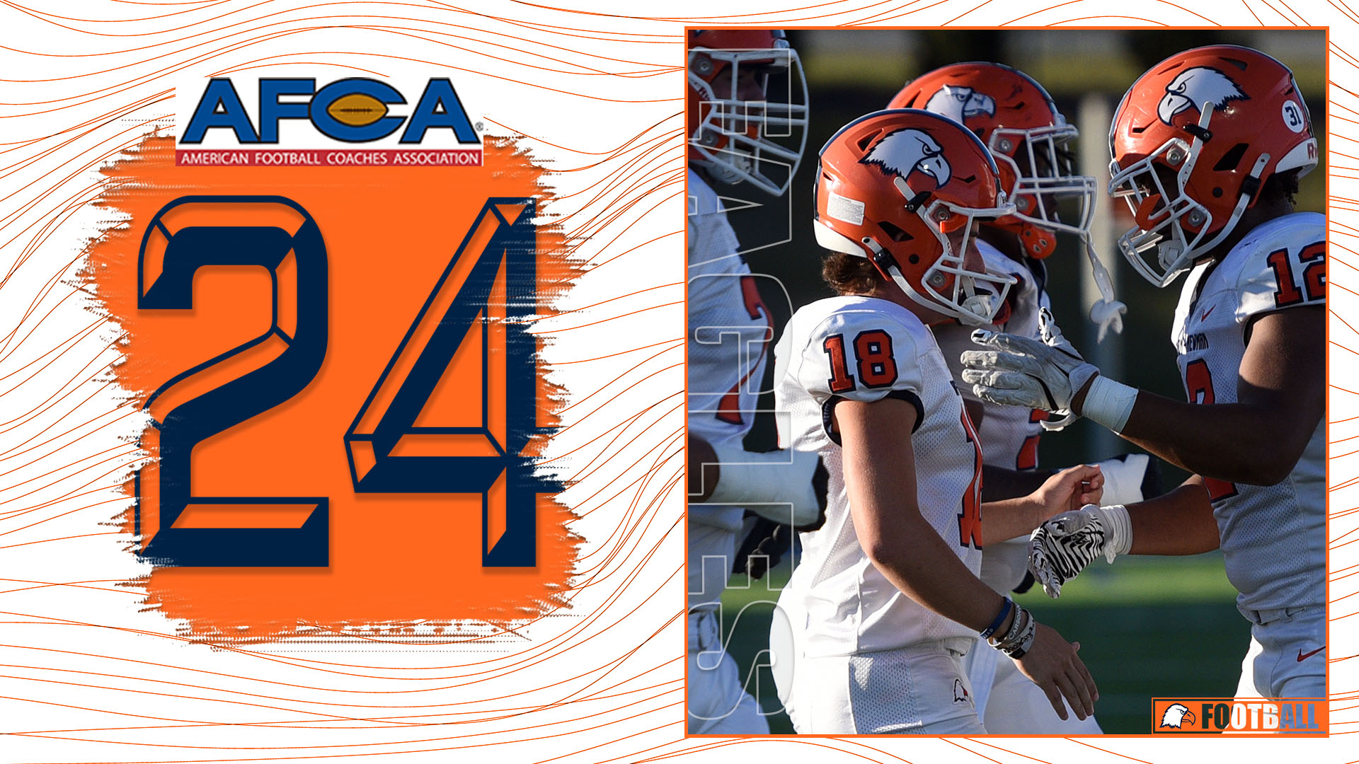 Eagles enter playoffs ranked 24th in the AFCA poll