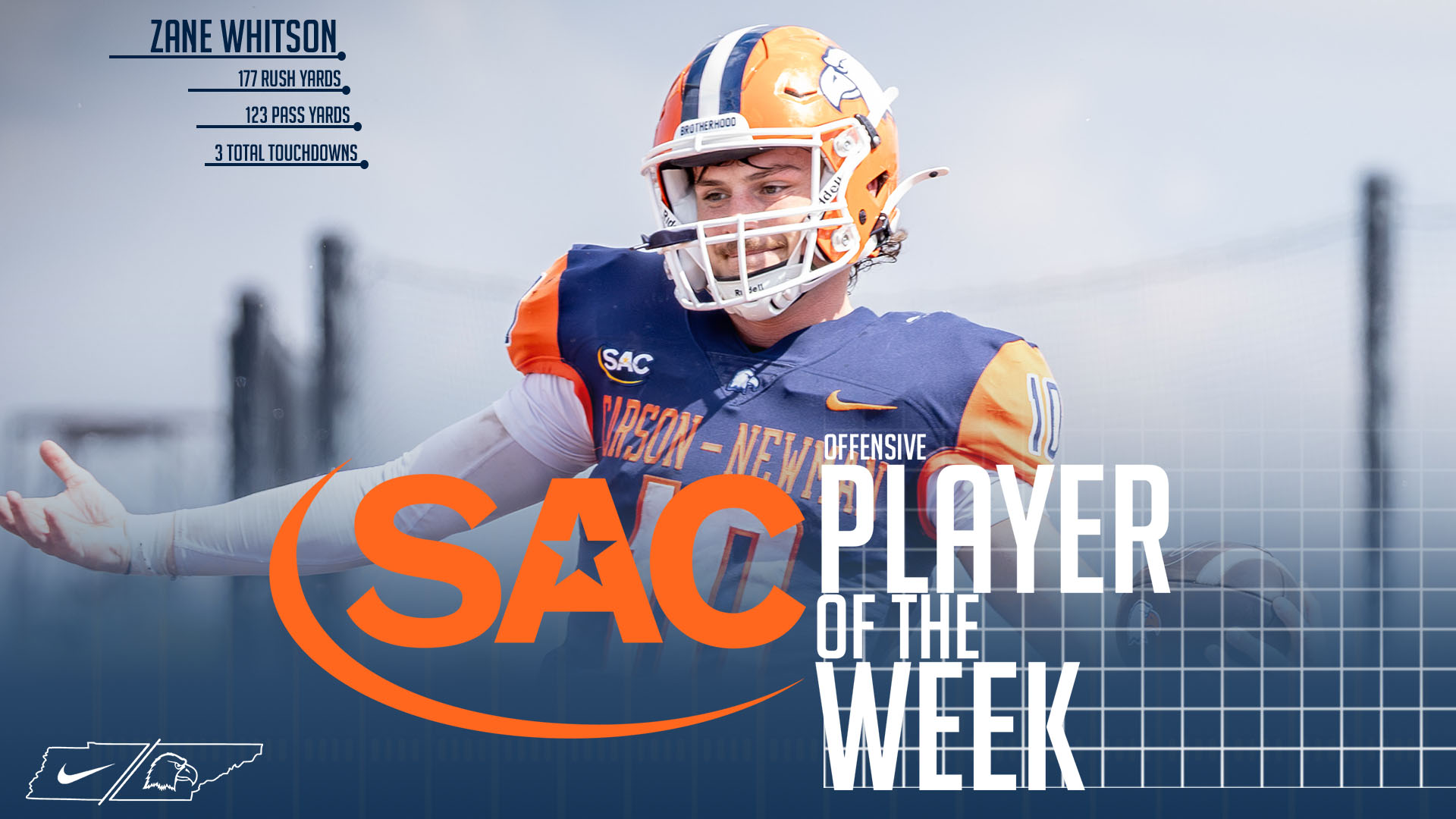 Whitson rambles to WePlayed Sports SAC Offensive Player of the Week honors