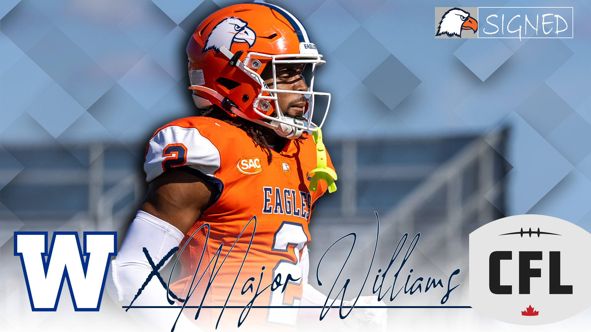 Williams heads north, C-N alum inks with CFL's Winnipeg