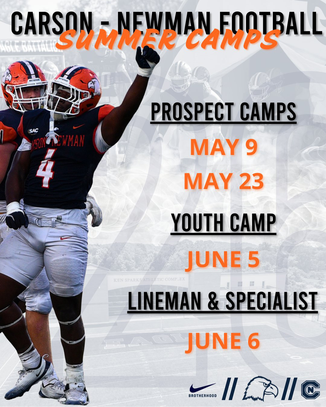 Football sets quartet of summer camps for May, June