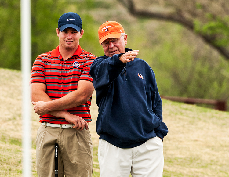 Eagles surge to third, get four strokes back of lead at SAC tourney