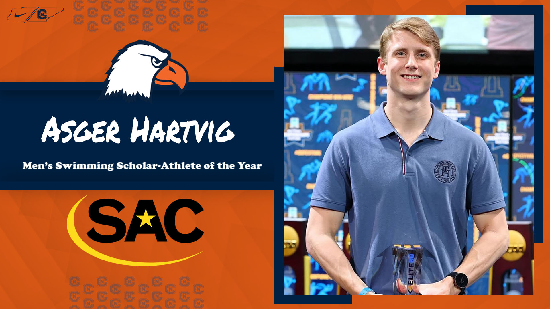 Hartvig Named Men's Swimming SAC Scholar-Athlete of the Year