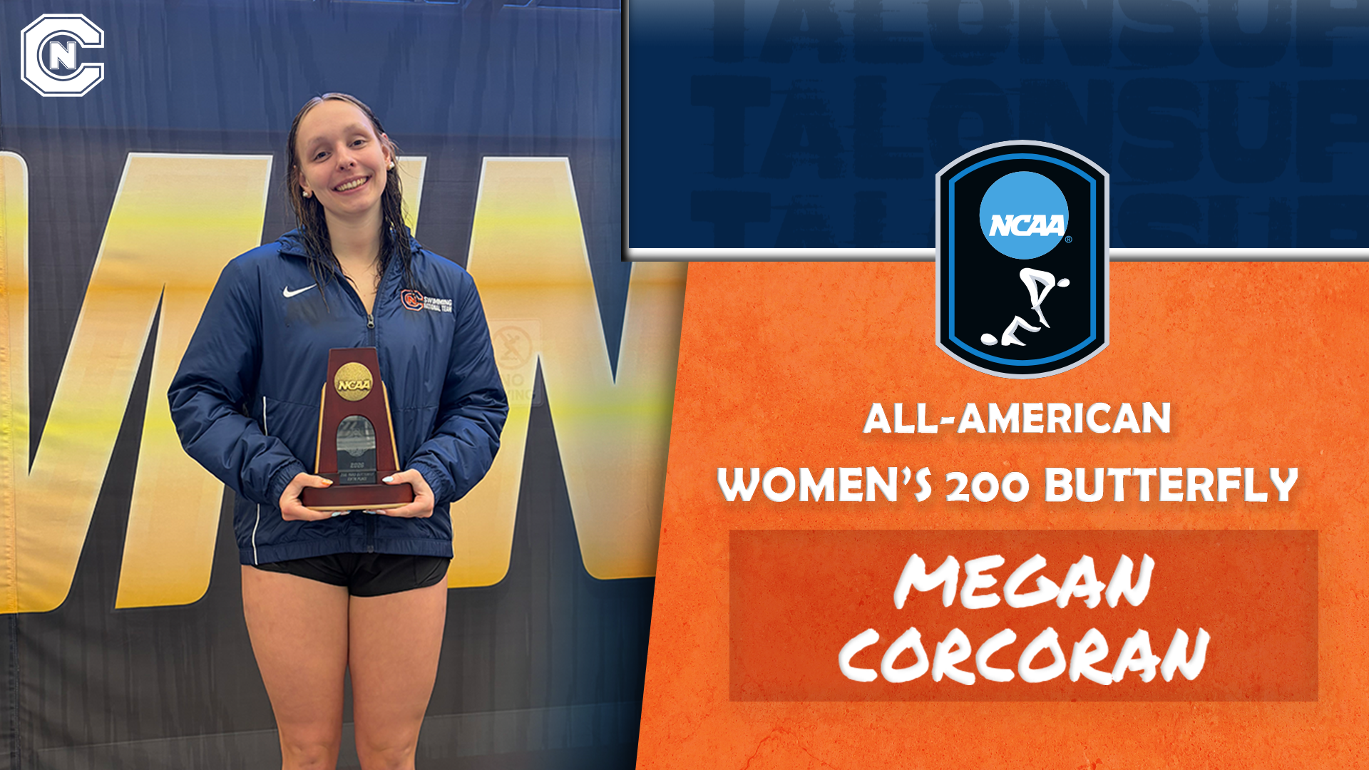Corcoran Earns All-American Honors in 200 Butterfly