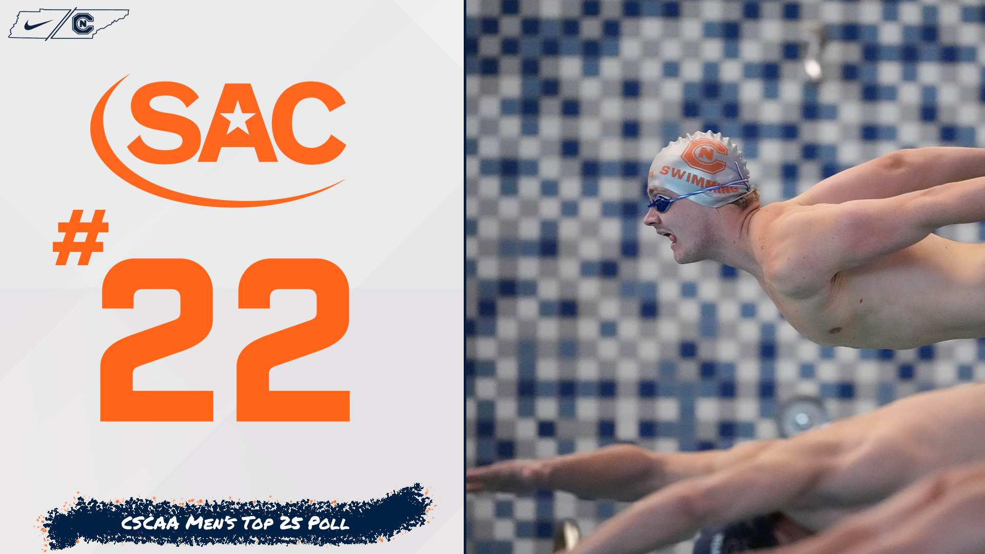C-N Men No. 22, Women No. 24 in February CSCAA Top 25
