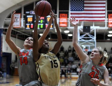 Offensive rebounds carries Trojans past Lady Eagles 78-65