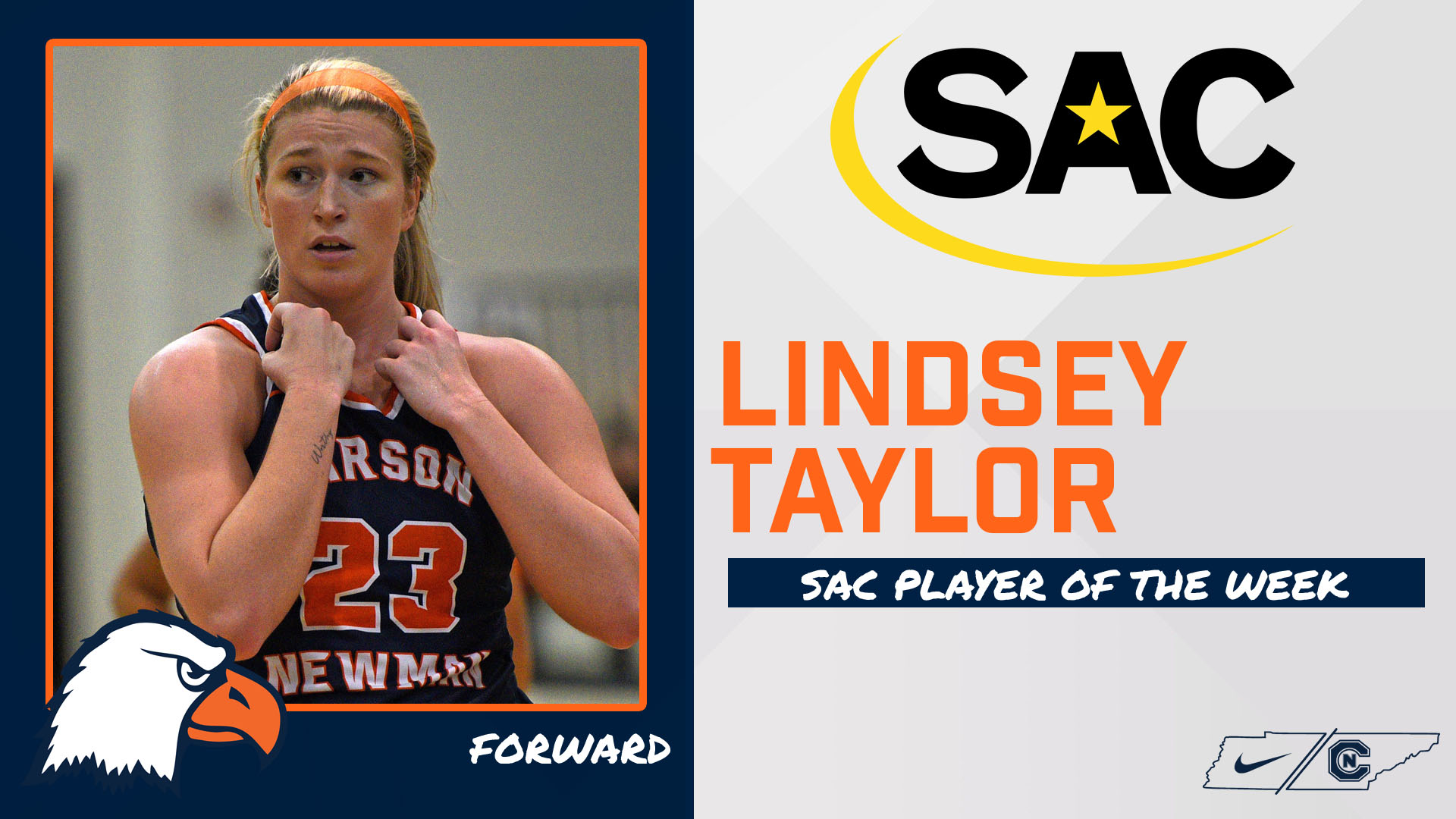 Taylor tallies SAC Player of the Week plaudit