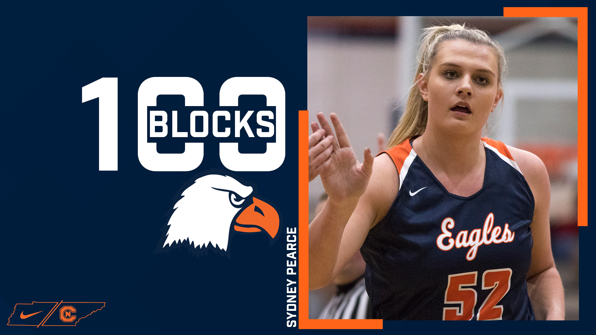 Pearce swats 100th shot as C-N coasts over Emory & Henry