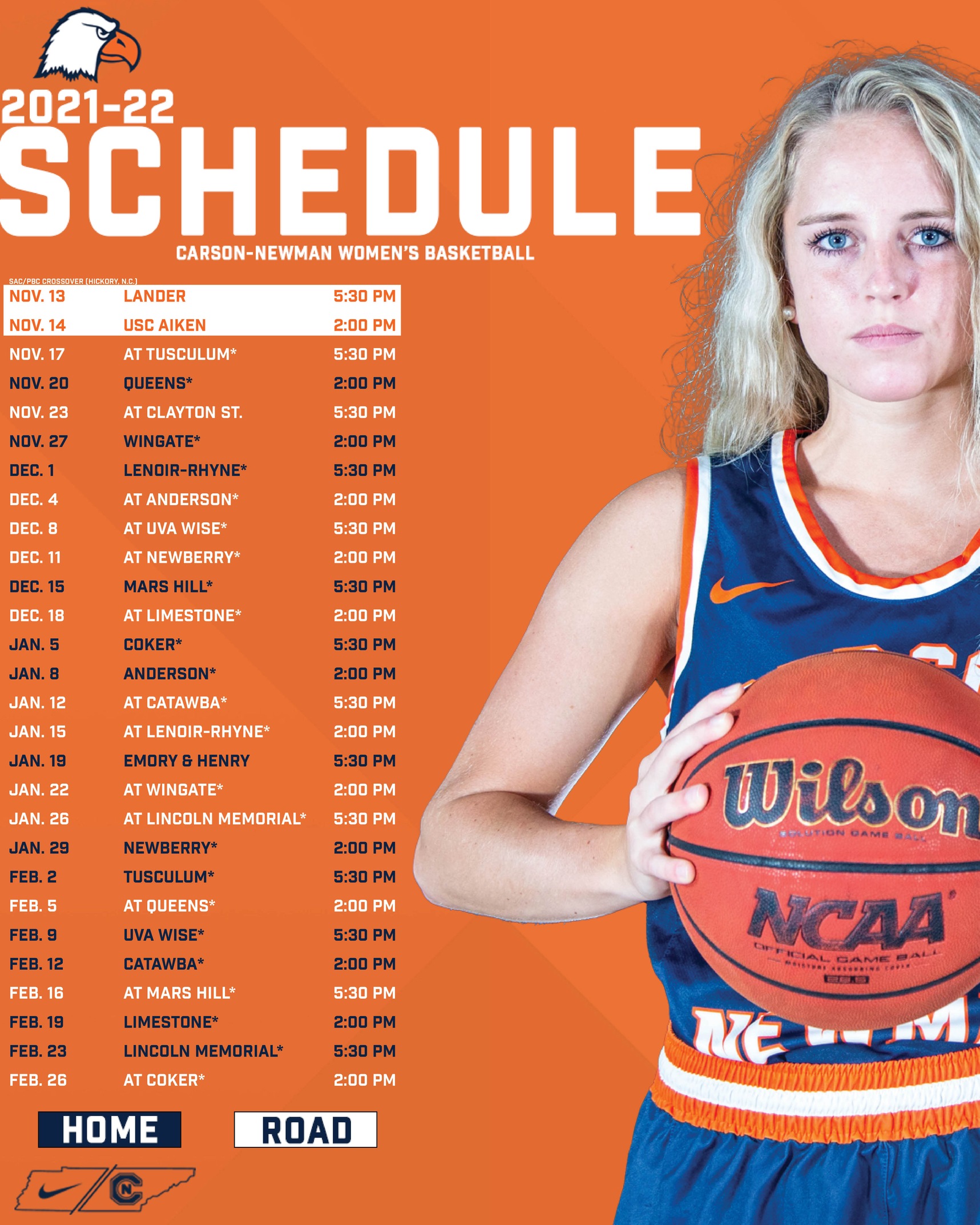 Mincey releases 2021-22 Lady Eagles schedule