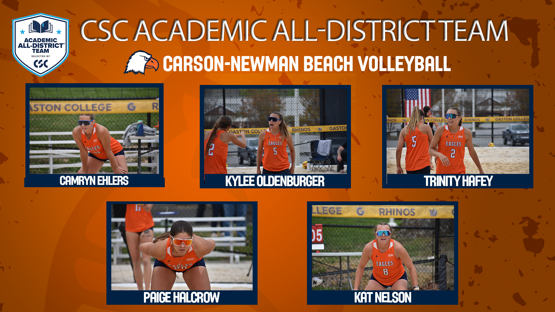 Five Eagles Named to CSC Academic All-District Team
