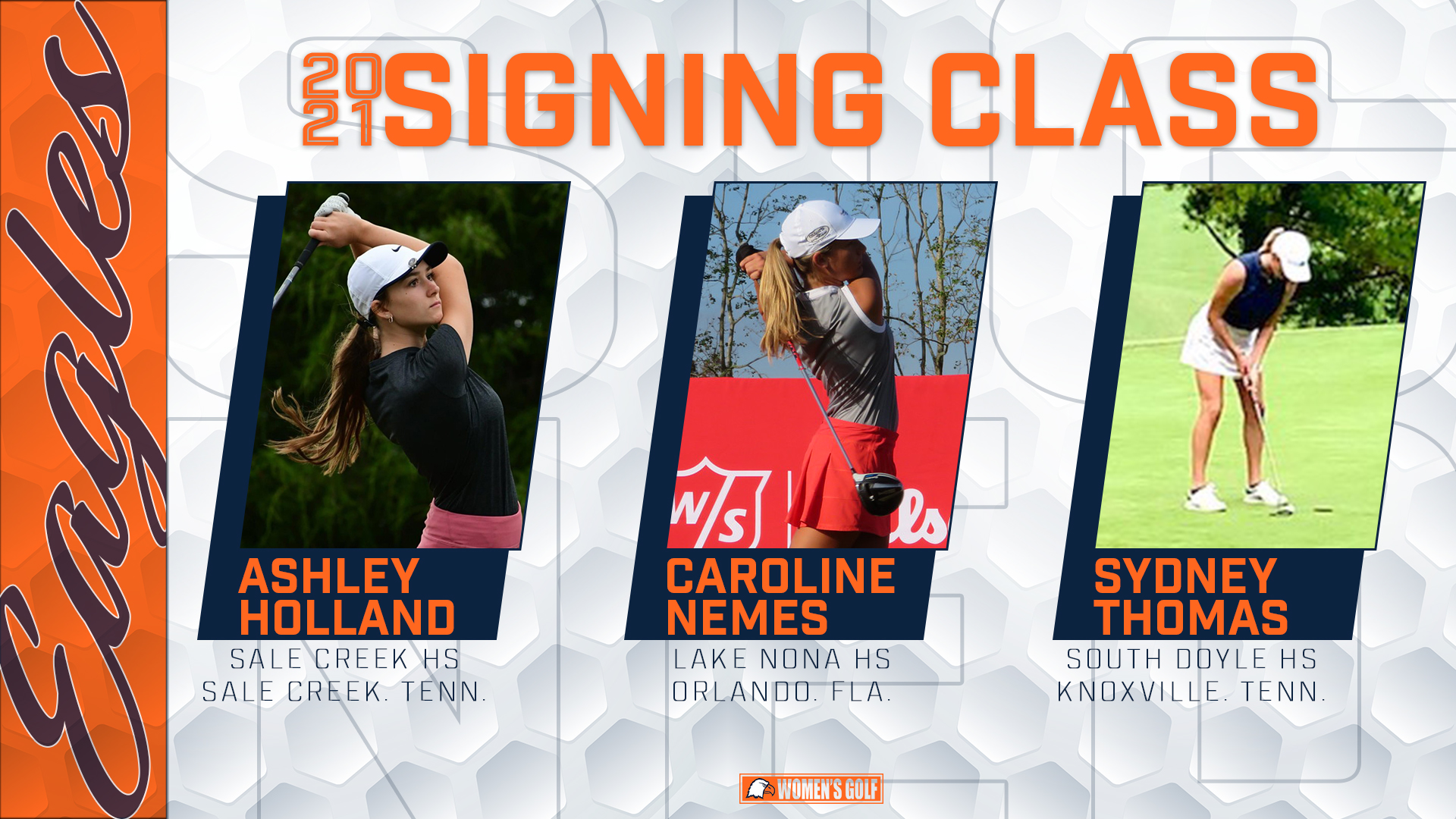 Women's golf inks trio for 2021 class