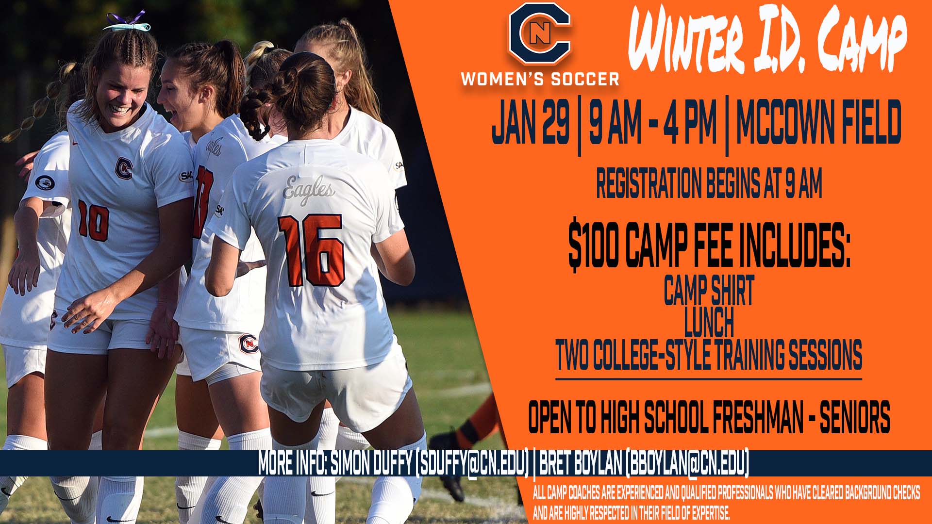 Women's soccer Winter I.D. Camp on tap for January 29