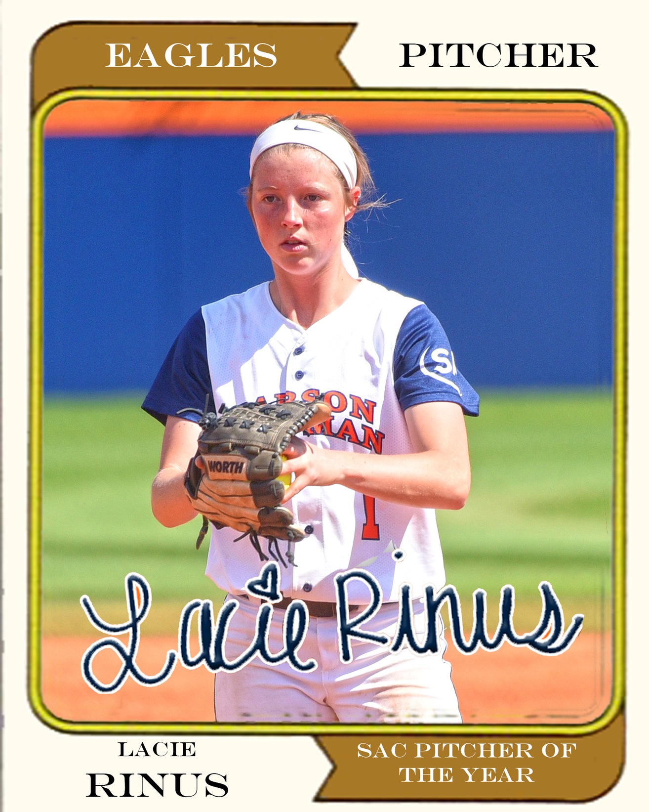 Rinus takes freshman, pitcher of the year accolades; five Eagles honored by league office