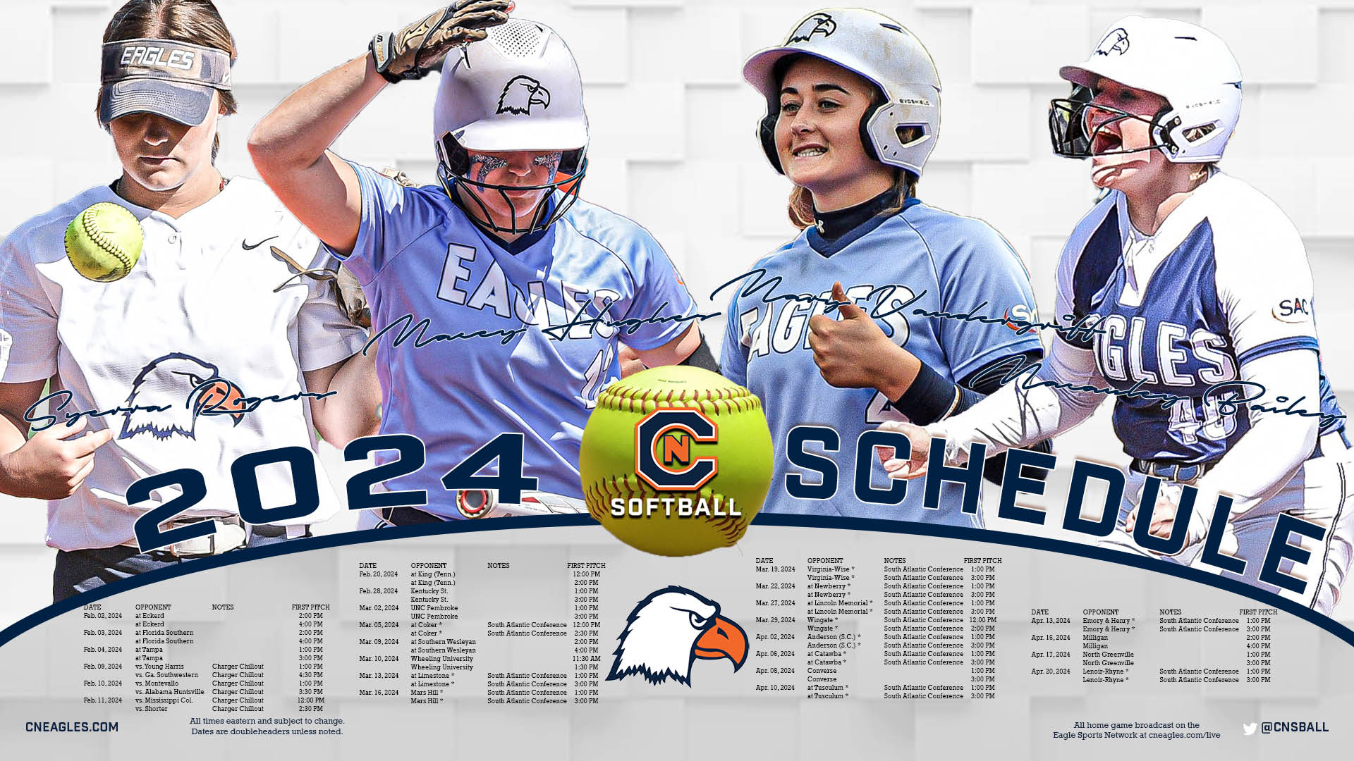 Seven NCAA regional foes line challenging 2024 C-N softball schedule