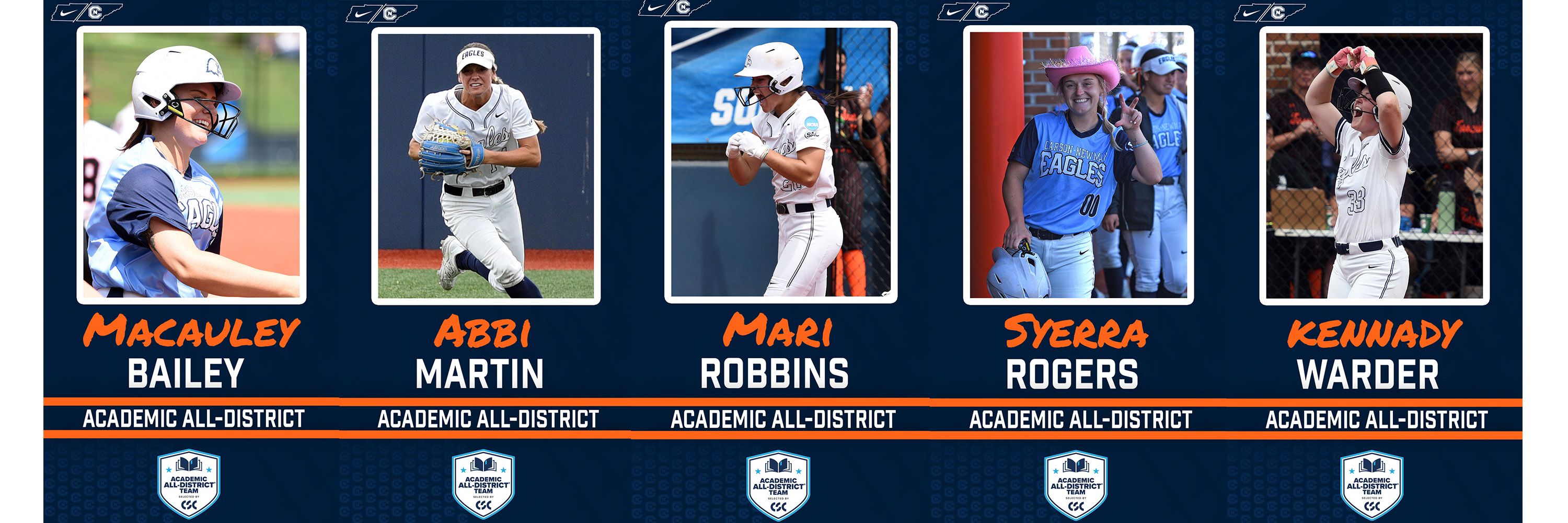 Eagle quintet earns CSC Academic All-District honors