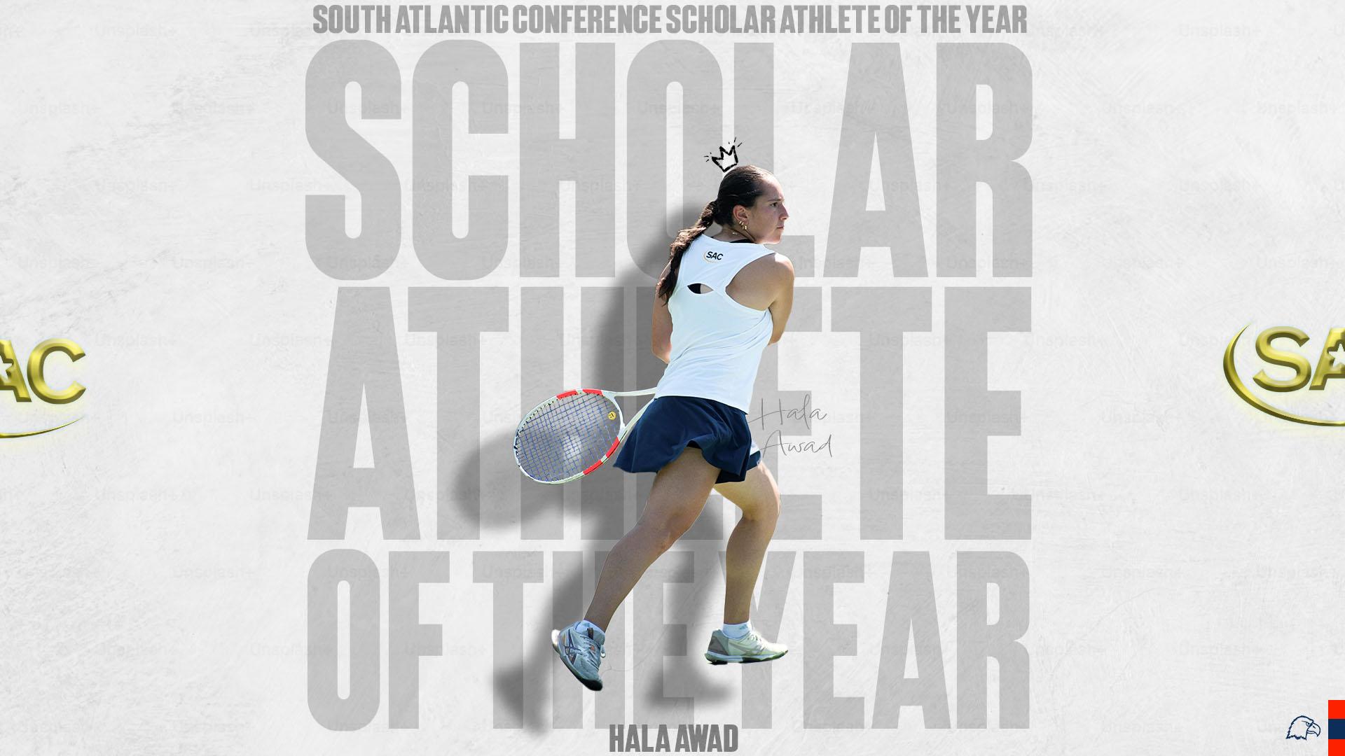 Awad adds to an accomplished season being named the Scholar Athlete of the Year by the South Atlantic Conference