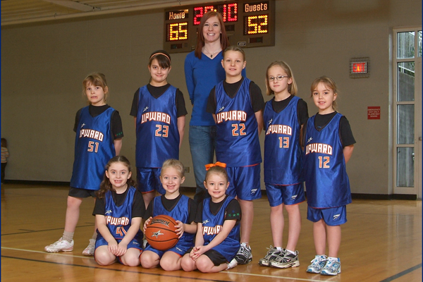 Lady Eagle Nikki James Coaches Upward Basketball Team