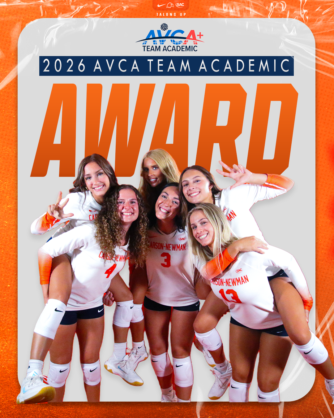 Carson-Newman Volleyball receives AVCA Academic Award Recognition